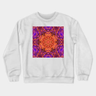 Digital Mandala Orange Blue and Purple Crewneck Sweatshirt